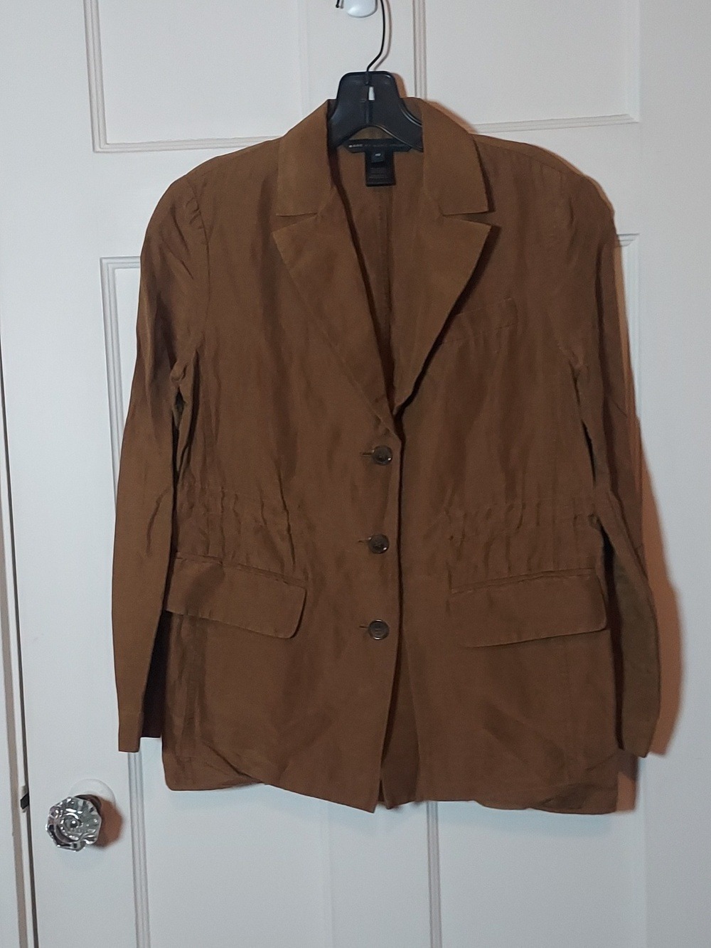Marc By Marc Jacobs Silk/Linen CARI blazer In Tarnish Brass